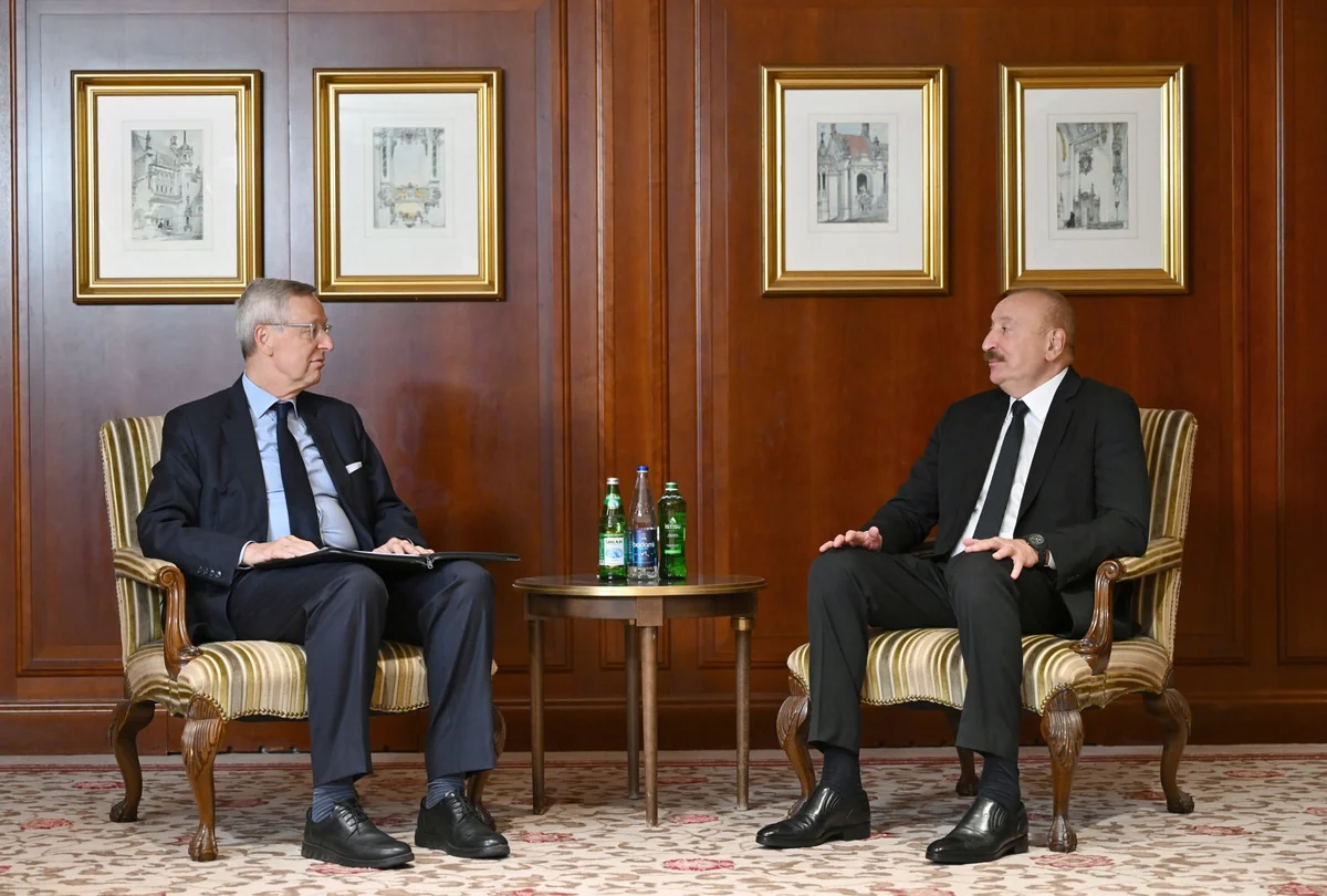 İlham Əliyev Almaniya İqtisadiyyatının Şərq Komitəsinin sədri ilə görüşüb